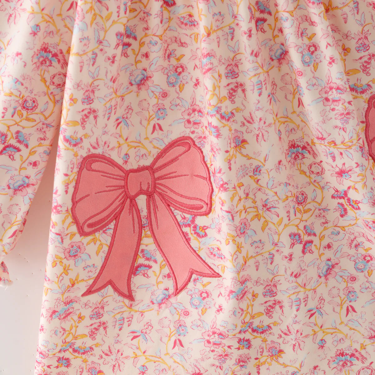 FALL BOW APPLIQUE DRESS  | PREORDER