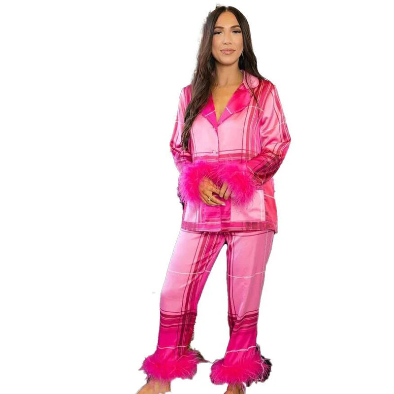 Adult Satin Christmas PJs| Pre-Order