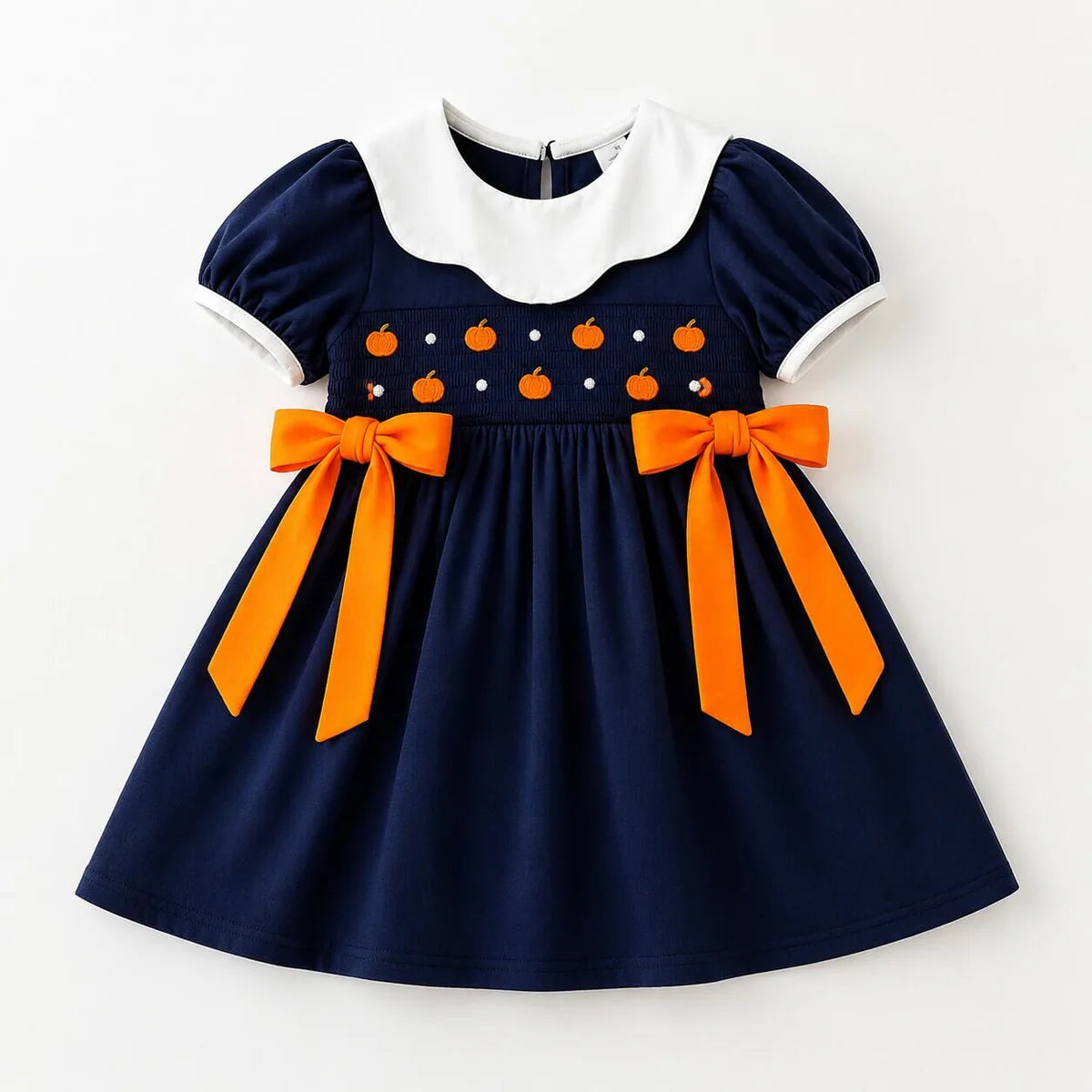 PUMPKIN SMOCKED DRESS  | PREORDER